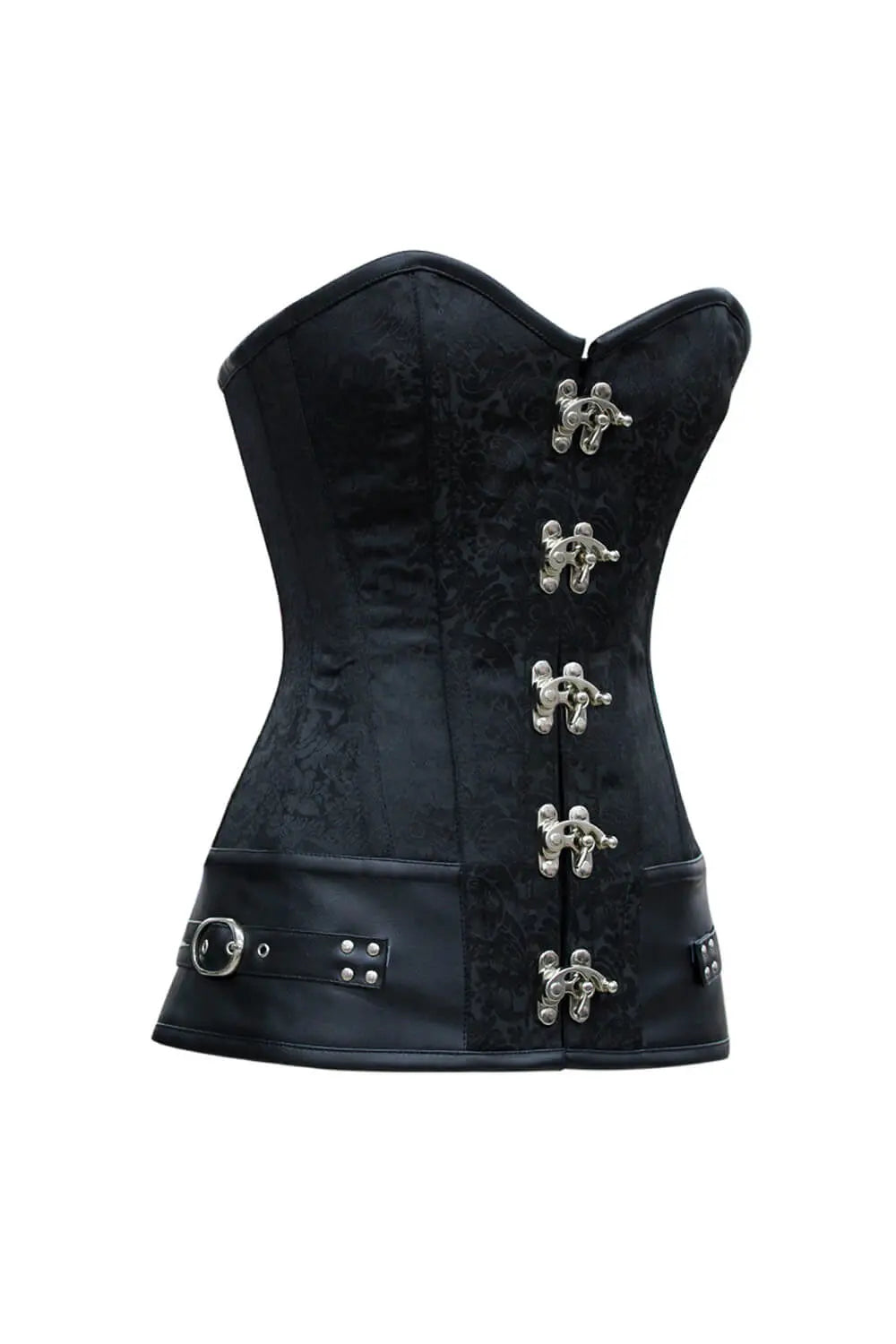 Corset Gothic Overbust Irene Negru din Brocart