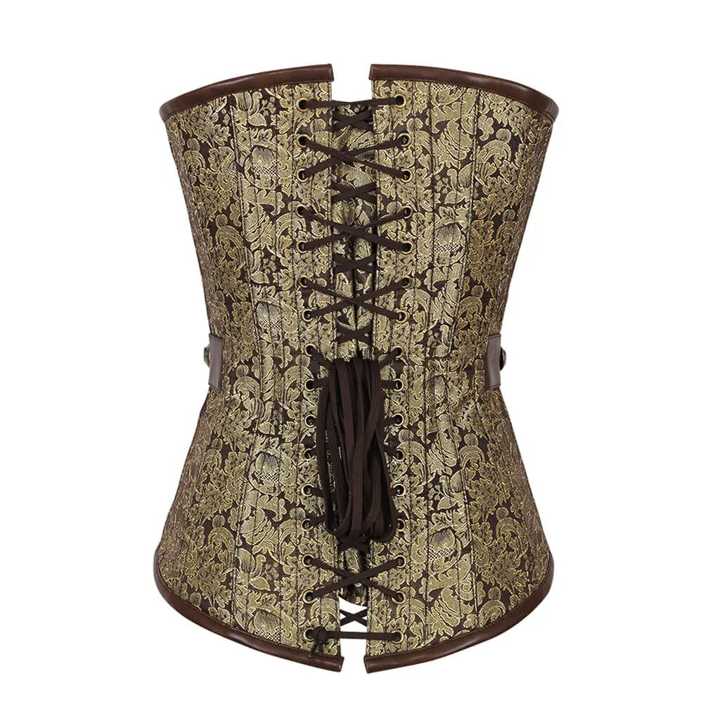Daryn Gold Brocade Overbust Steampunk Corset