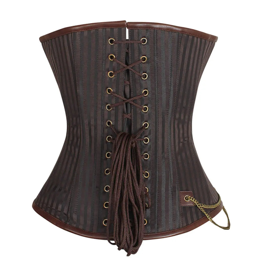 Nesha Steampunk Überbrustkorsett mit hängender Kette
