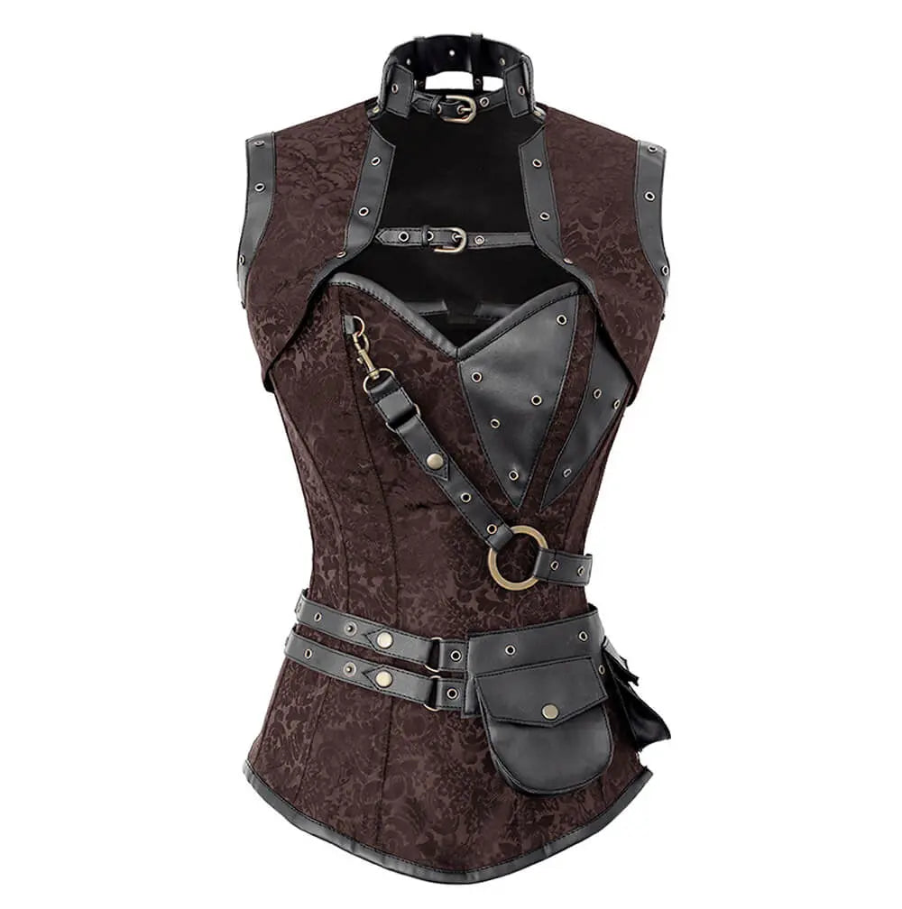 Corset Overbust Steampunk Liz cu Shrug