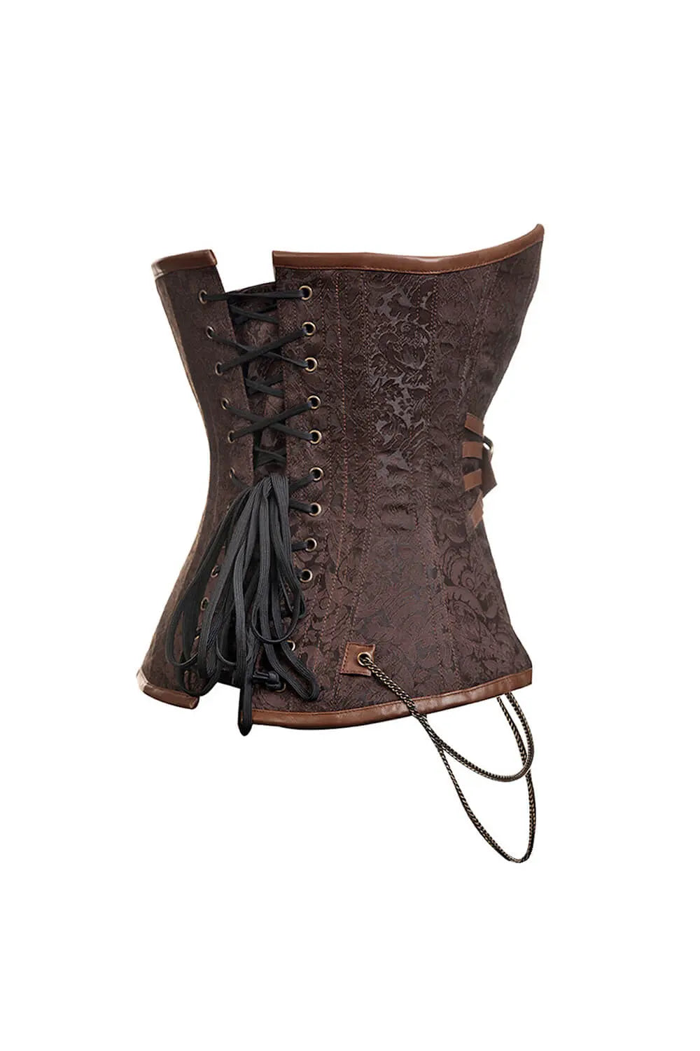 Corset Steampunk Overbust Kelcey din Brocart
