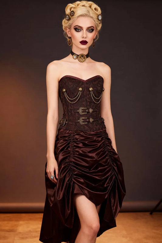 Steampunk Korsettkleid Getrennte Stahlstäbe