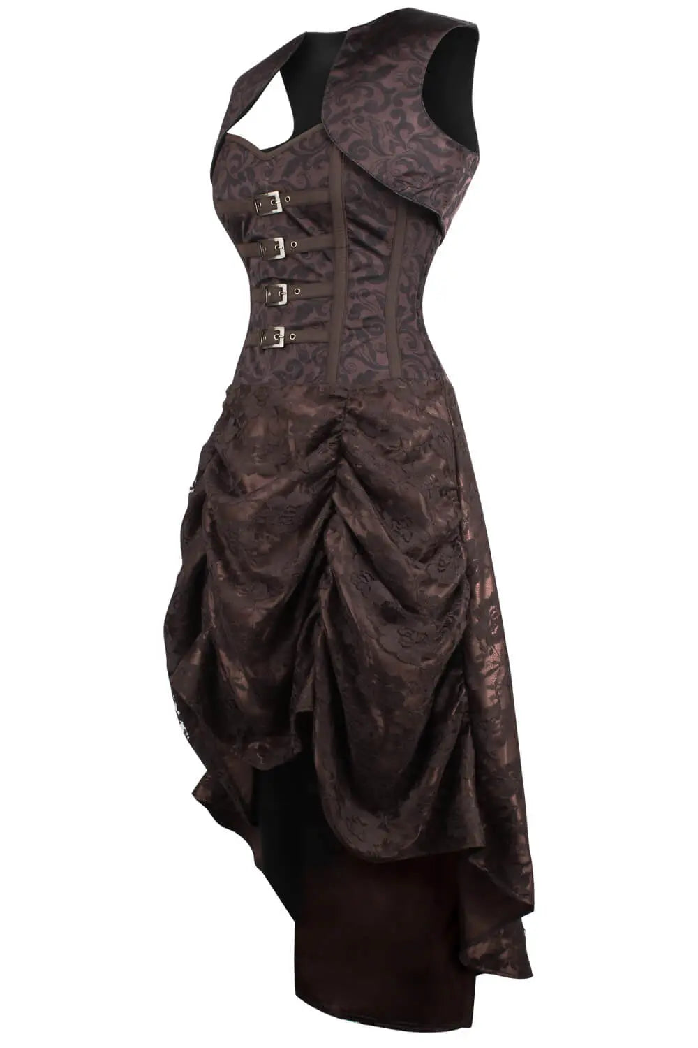 Rochie Corset Raleigh Steampunk Overbust cu Shrug – Eleganță Victoriană și Stil Dramatic