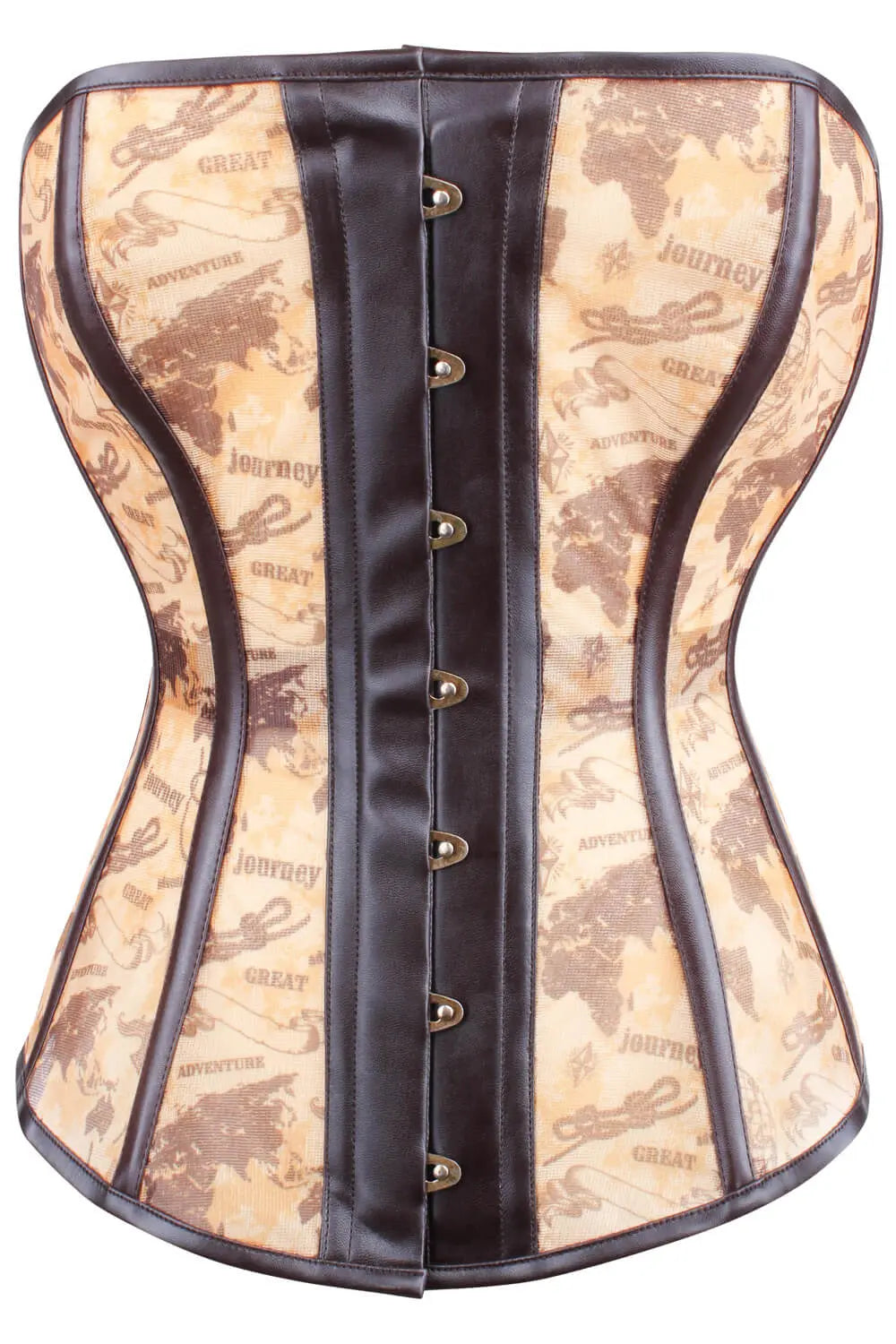 Hawke Steampunk Printed Mesh Overbust Corset