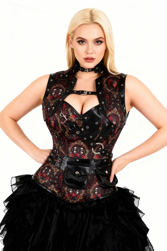 Corset Linsie Gothic Baroque Overbust – Stil Steampunk