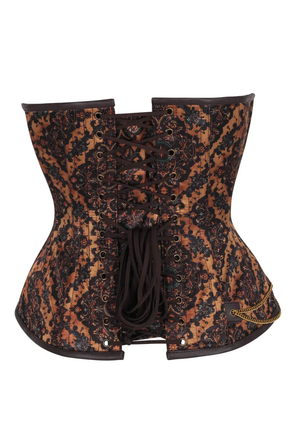 Tannis verziertes Blumen-Steampunk-Korsett mit Überbrust
