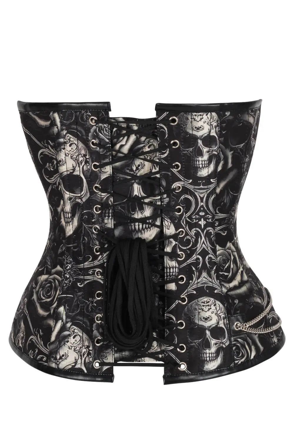 Shakeena Totenkopf mit aufwendigem Barock-Schnörkelkorsett