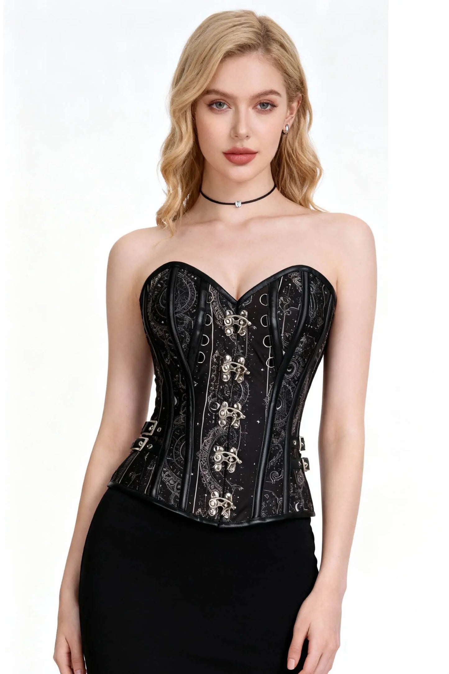 Korsett Rawley Celestial Mechanical Overbust – Steampunk-Stil mit astralen Akzenten
