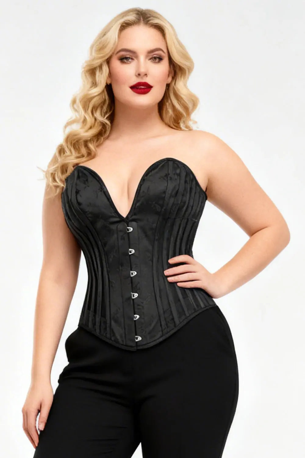 Corset Overbust Mindie Brocade Sweet Heart – CWSALE (BC-023)