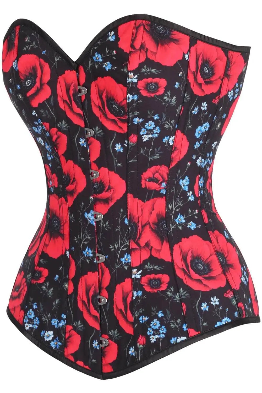 Corset Overbust Kylian Scarlet Poppy Bloom – Luxenoir (BC-2591)