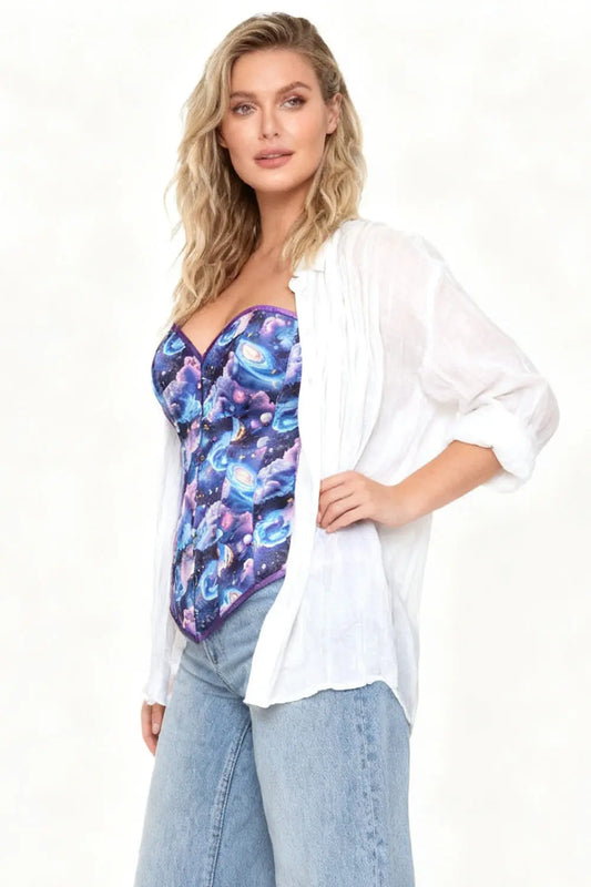 Gorset Alyvia Galaxy Overbust – Elegancki kosmiczny design
