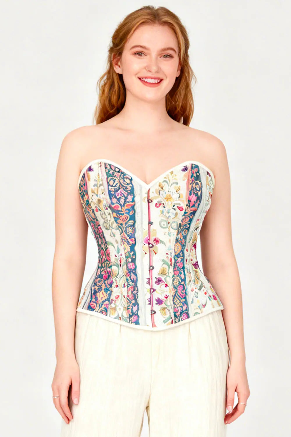 Gorset Overbust Chanae Pastel Floral – Luxenoir (T137-001)