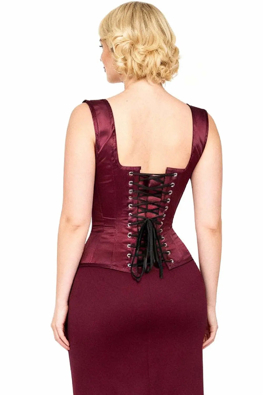 Corset Lavita Burgundy Satin Overbust