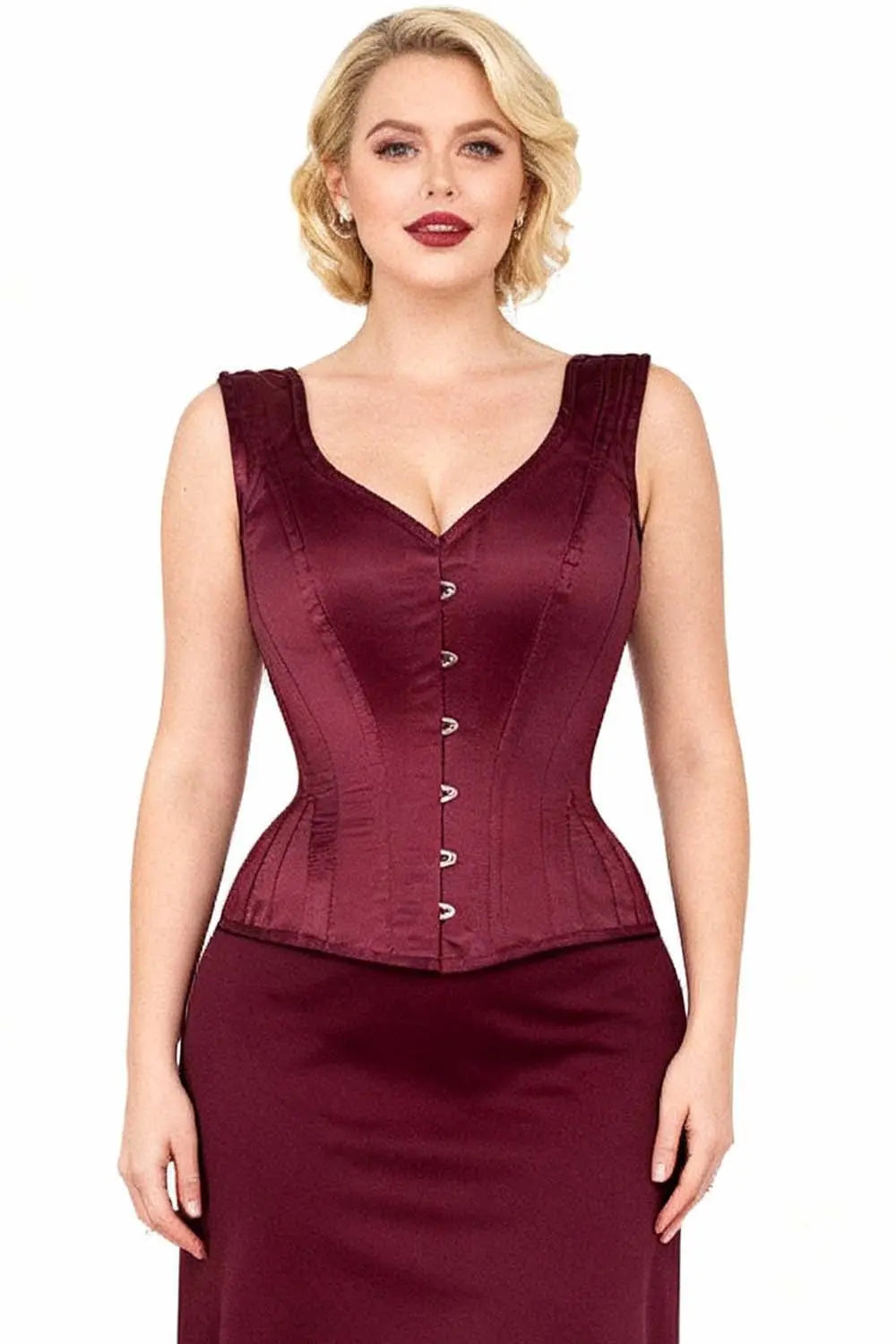 Corset Lavita Burgundy Satin Overbust
