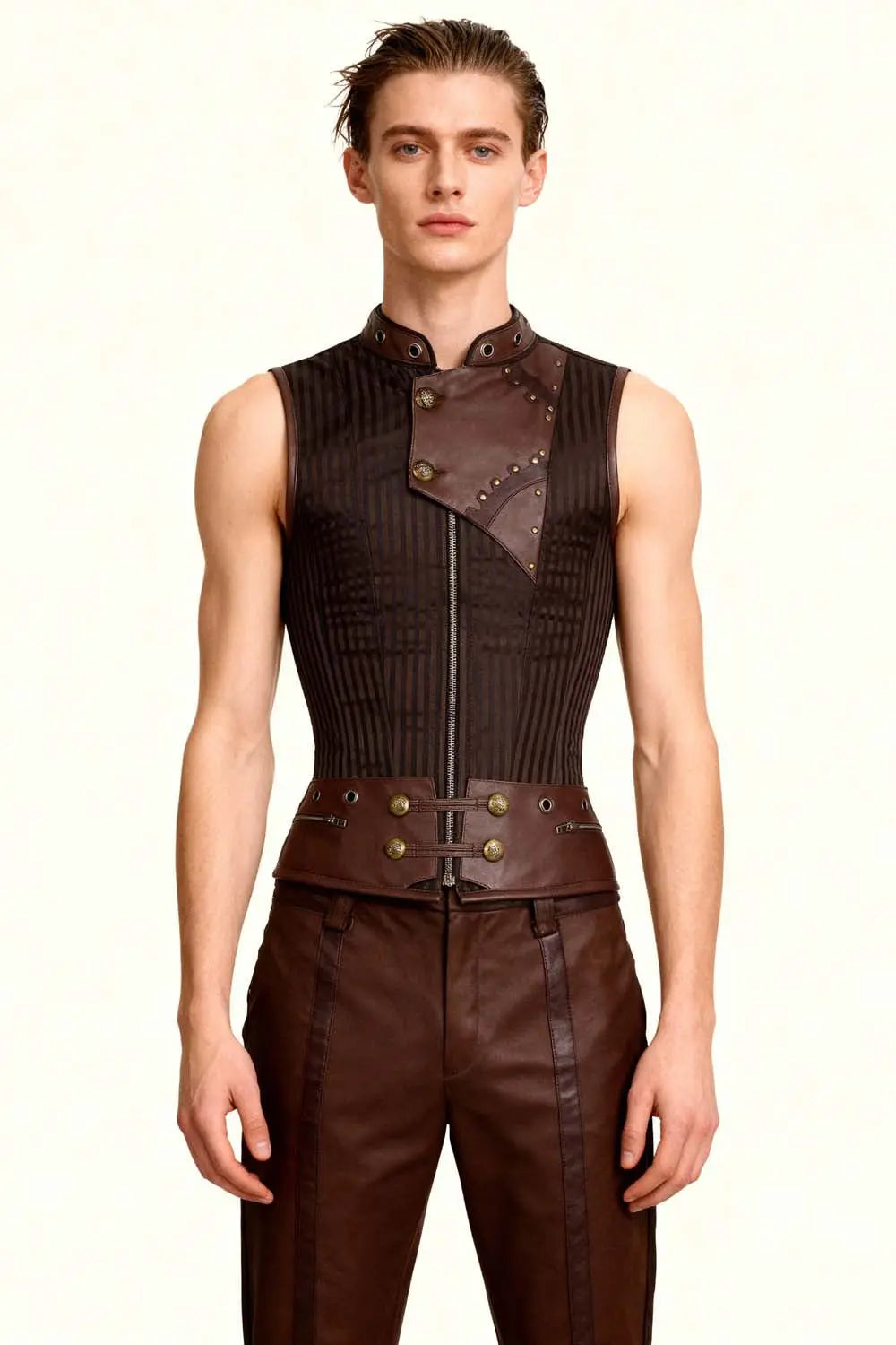Detlef Steampunk Herren – Überbrustkorsett