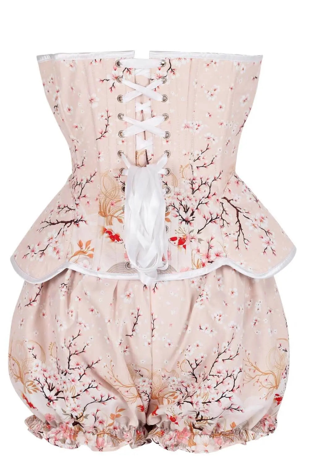 Brookelle Blush Sakura Garden Corset și Pantaloni Scurți Bufanți Set