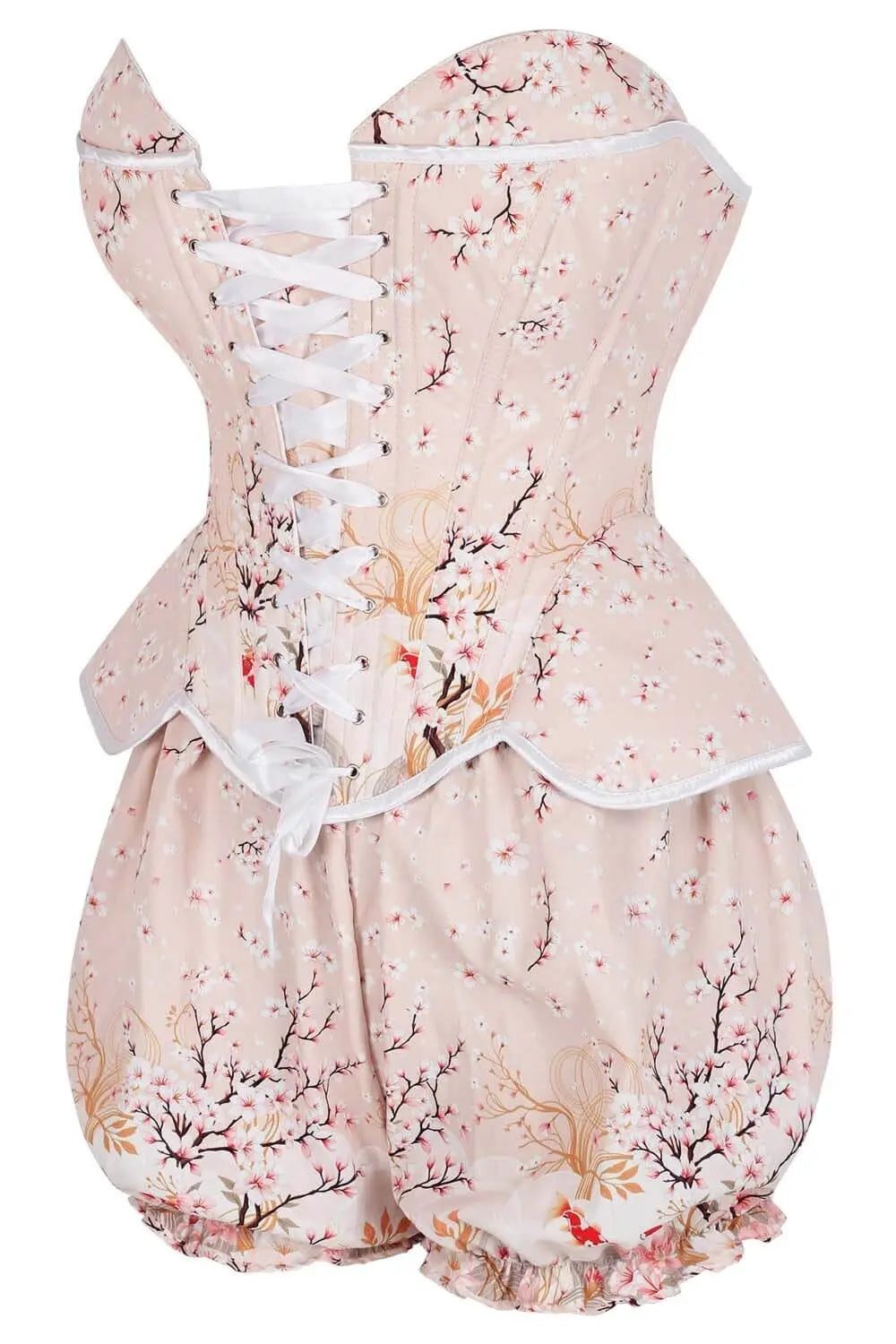 Brookelle Blush Sakura Garden Corset și Pantaloni Scurți Bufanți Set