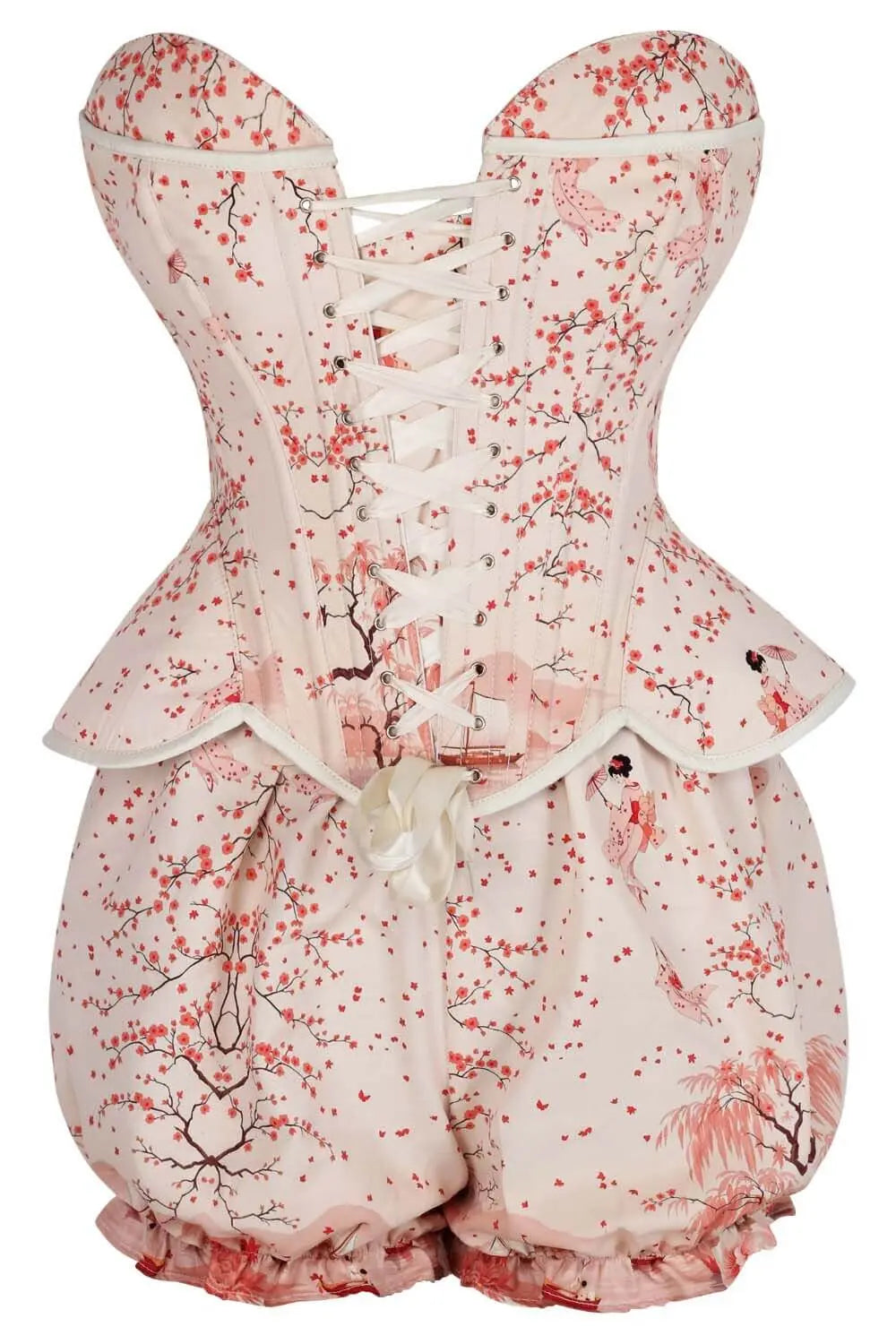 Carington Oriental Sakura Koi Corset și Pantaloni Scurți Bufanți Set