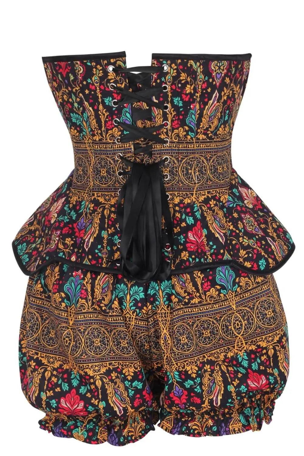 Suki Royal Baroque Garden Corset și Pantaloni Scurți Bufanți Set
