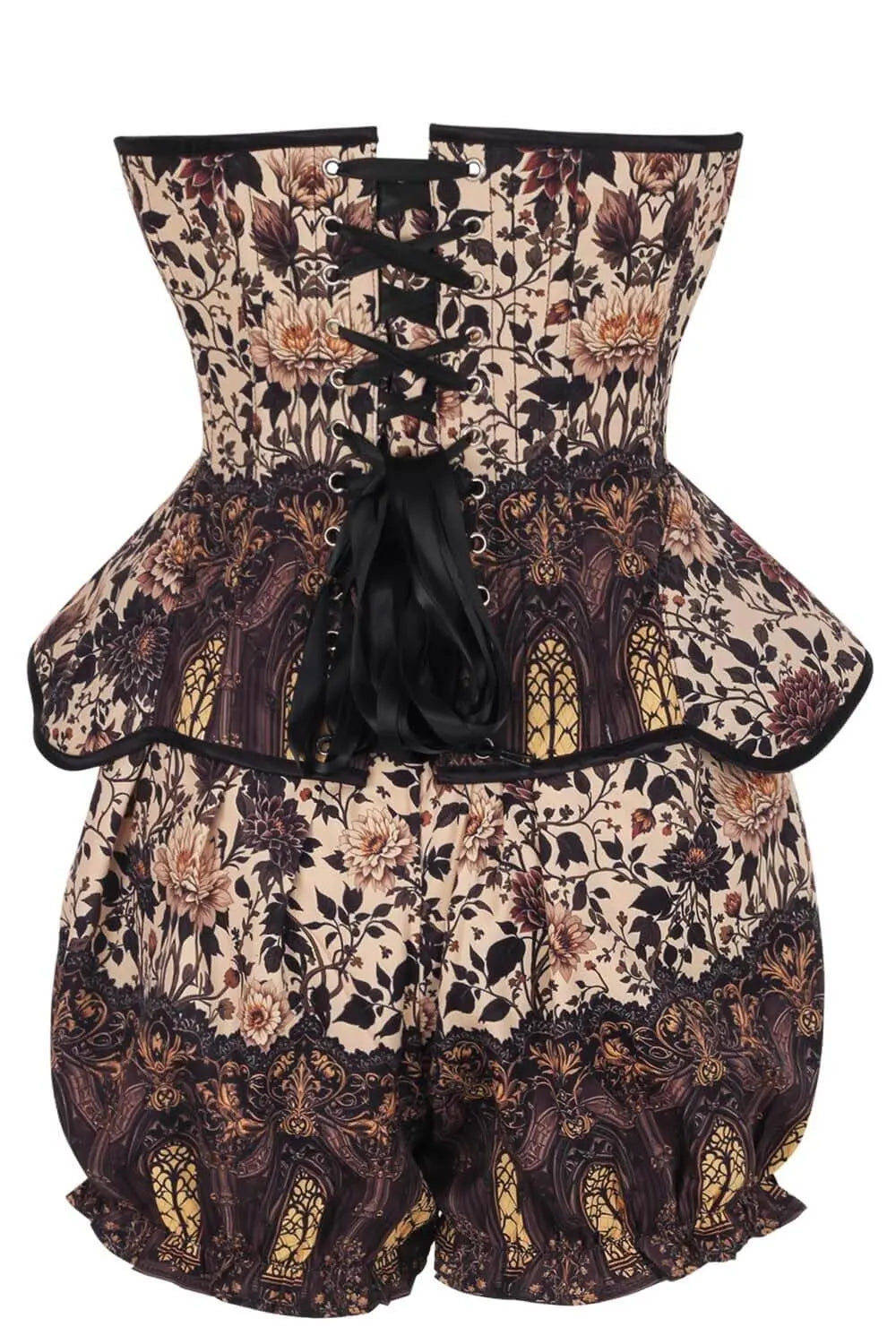 Tempie Antique Garden Gothic Corset și Pantaloni Scurți Bufanți Set