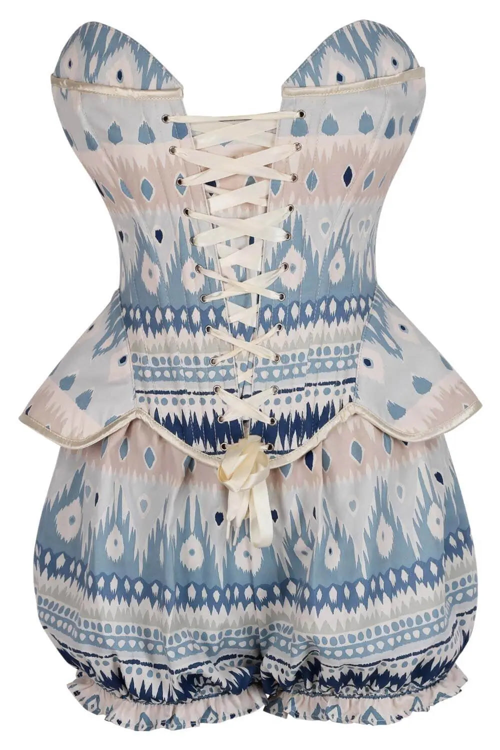 Shawnna Korsett und Shorts mit Bohemian-Ikat-Muster