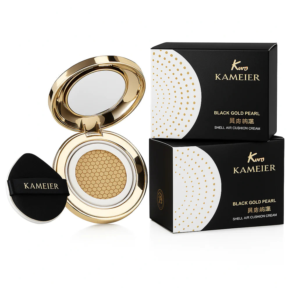 Fond de ten cushion cu aur negru și extract de perlă