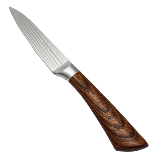 Cutit pentru legume, Naimeed, gama Konedi, otel inoxidabil, maner imitatie lemn, 12.5 cm