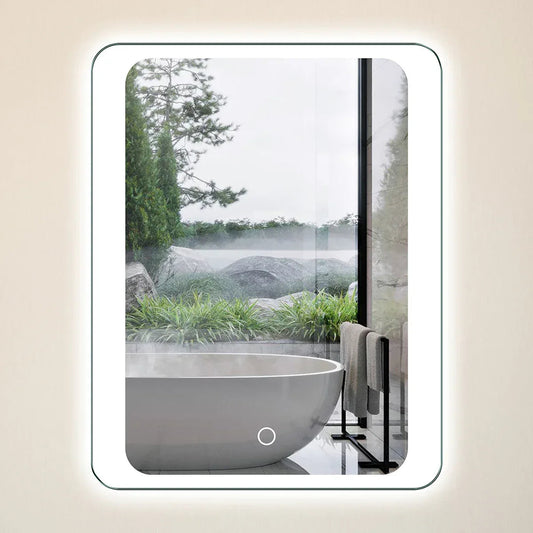 Oglinda baie, sistem iluminare LED, 60x80cm, D4220, Dezaburire, Touch