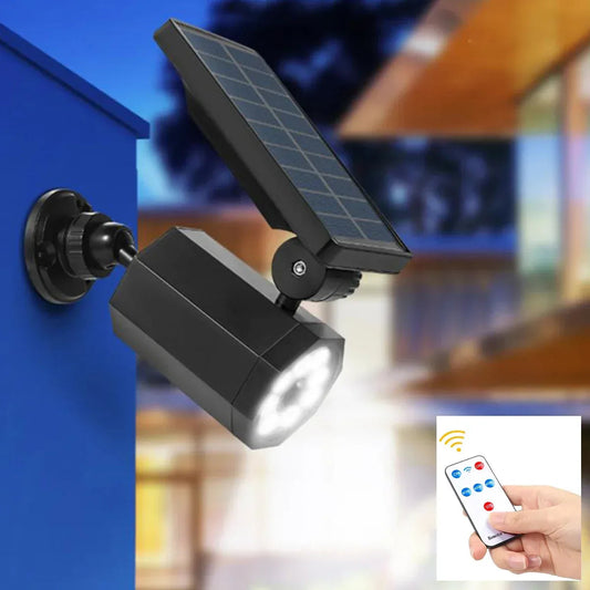 Lampa solara, cu senzor de miscare, lumina LED, telecomanda, acumulator, Naimeed, 8 Power LED-uri