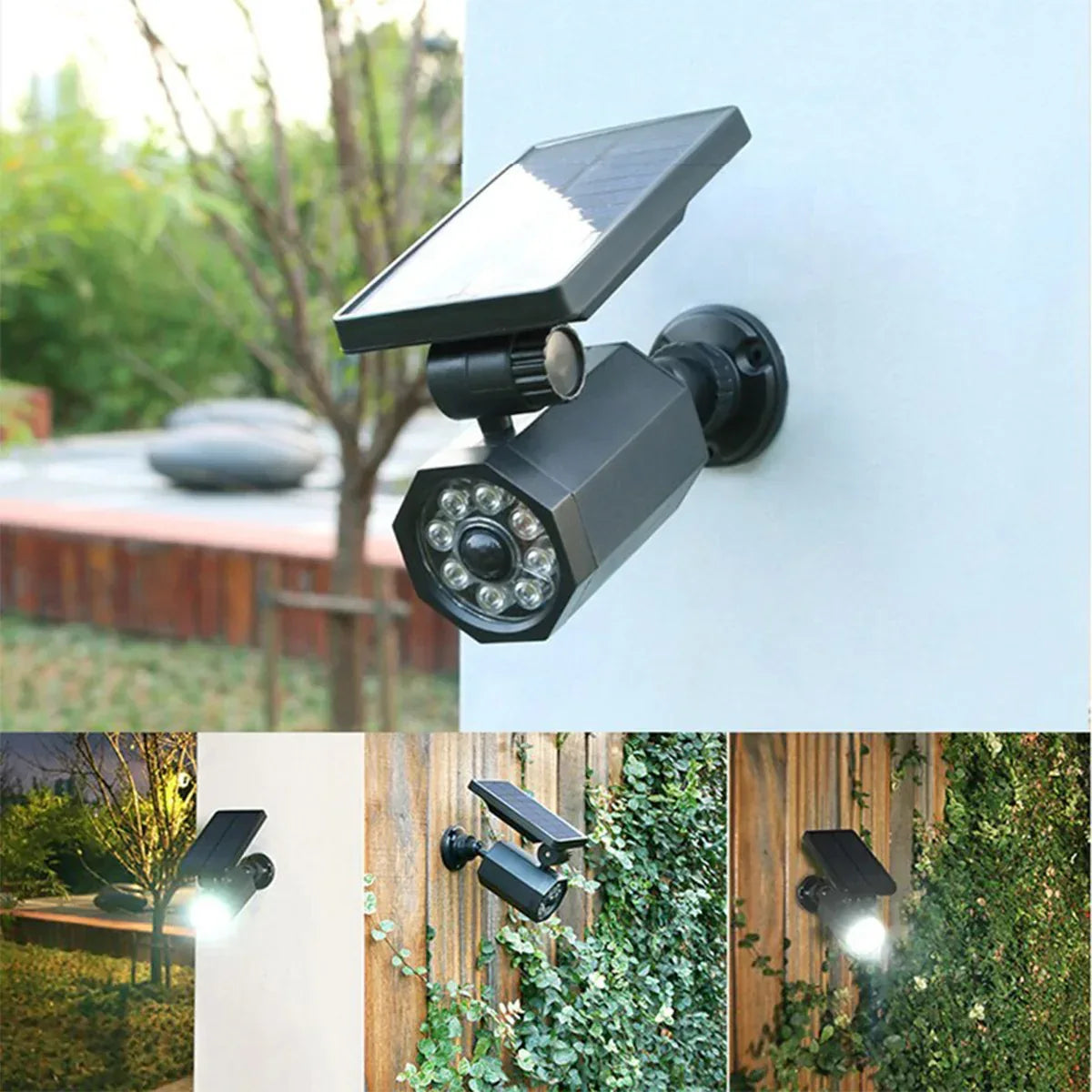 Lampa solara, cu senzor de miscare, lumina LED, telecomanda, acumulator, Naimeed, 8 Power LED-uri