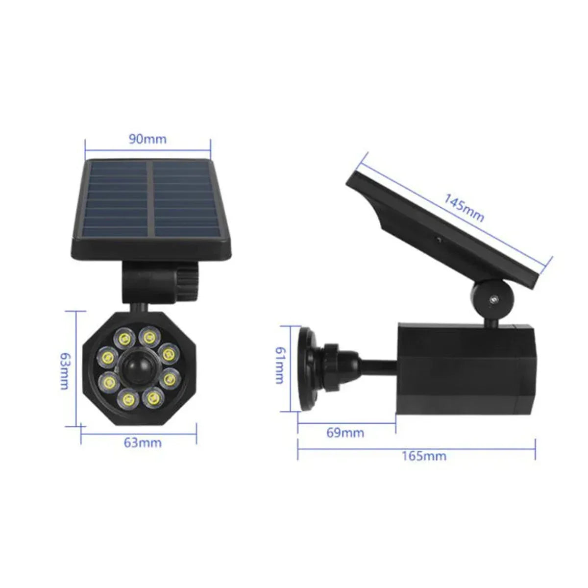 Lampa solara, cu senzor de miscare, lumina LED, telecomanda, acumulator, Naimeed, 8 Power LED-uri