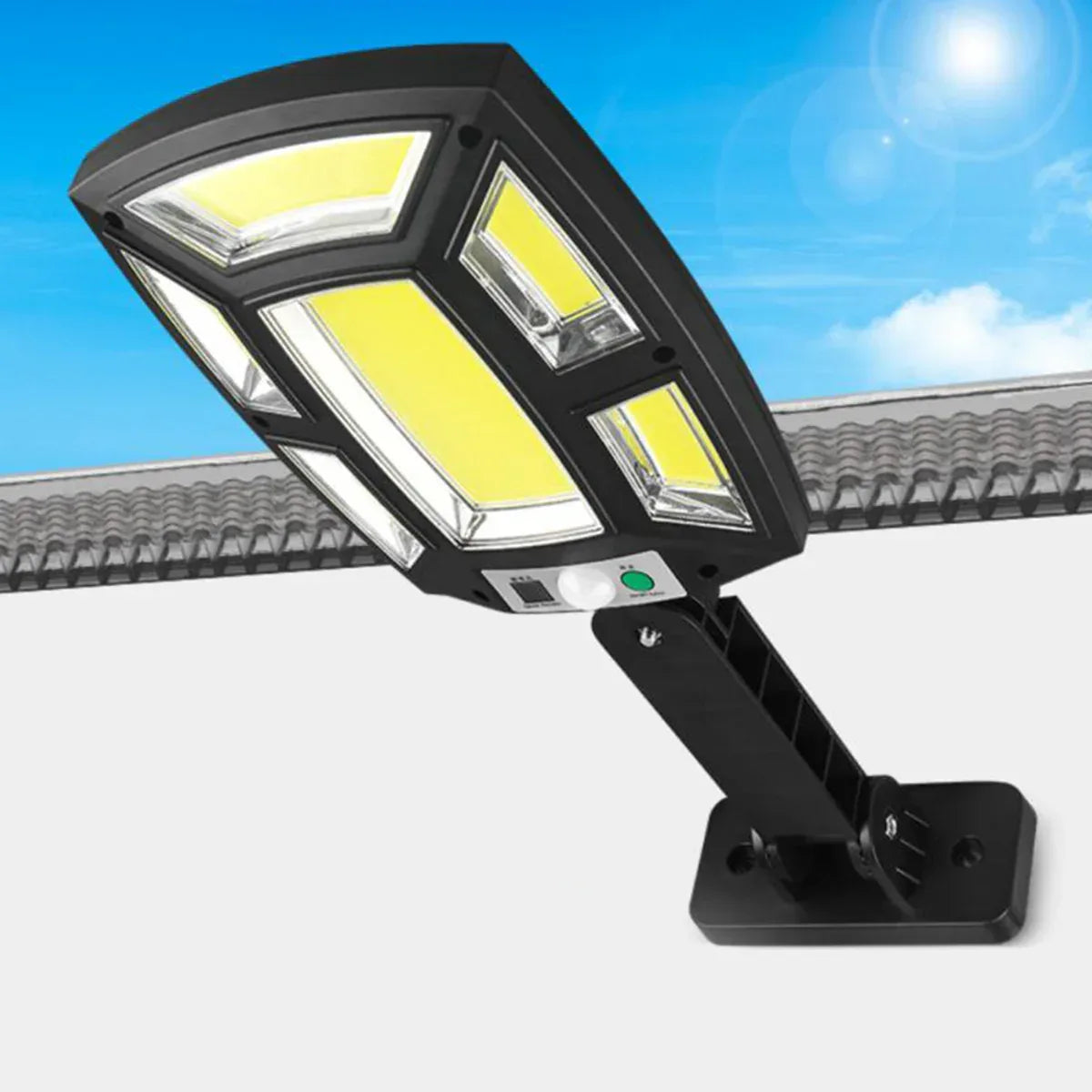 Lampa solara, cu senzor de miscare, telecomanda, lumina LED,  acumulator, Naimeed, COB 151 LED-uri