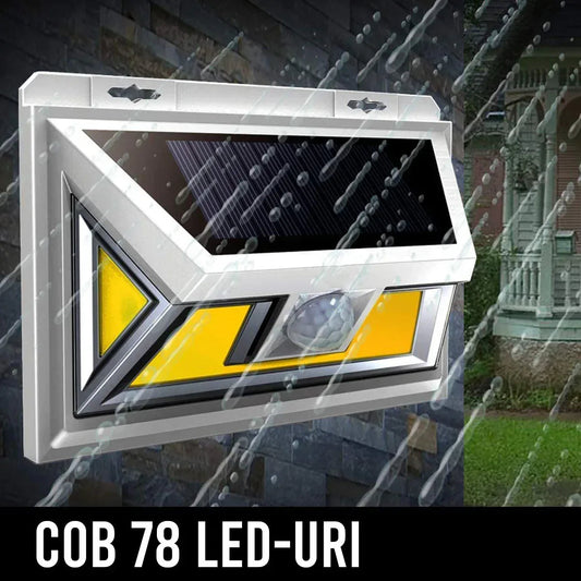 Lampa solara, cu senzor de miscare, lumina LED, acumulator, Naimeed , COB 78 LED-uri