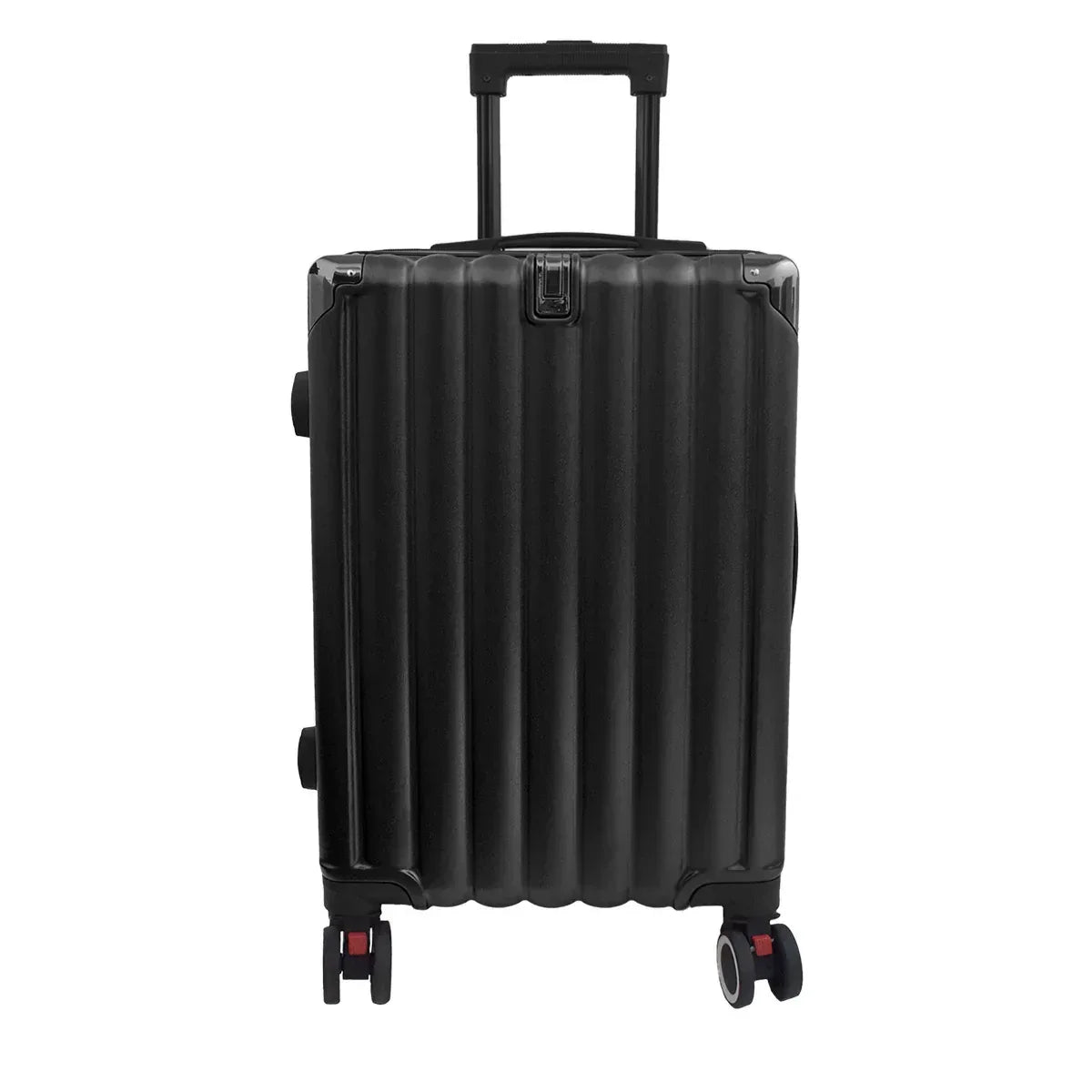 Troler voiaj, Naimeed, 4 roti duble 360 grade, ABS, inchidere cifru, Negru, 42x27x68cm