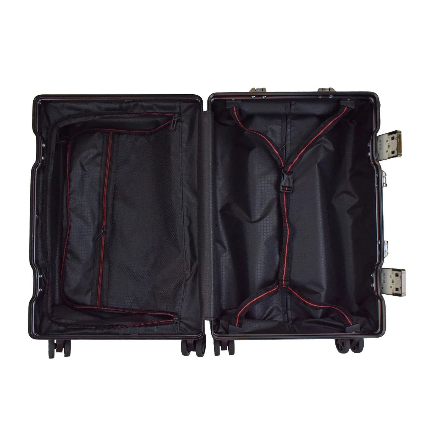 Troler, bagaj de cala, Naimeed, Premium Voyage, 4 roti duble 360 grade, ABS, inchidere cifru, Albastru, 42x28x68cm
