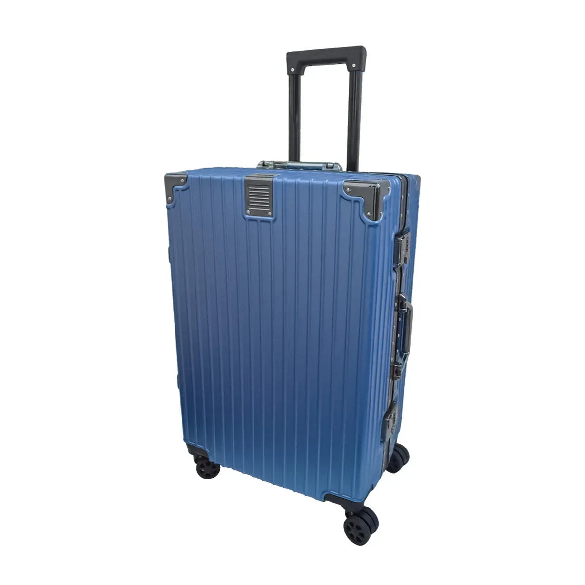 Troler, bagaj de cala, Naimeed, Premium Voyage, 4 roti duble 360 grade, ABS, inchidere cifru, Albastru, 42x28x68cm
