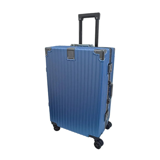 Troler, bagaj de cala, Naimeed, Premium Voyage, 4 roti duble 360 grade, ABS, inchidere cifru, Albastru, 42x28x68cm