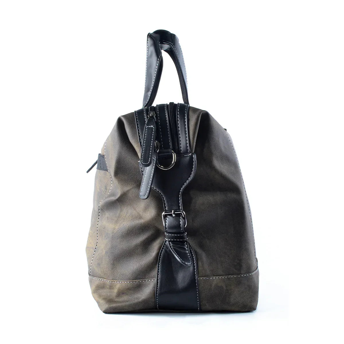 Geanta voiaj, pentru avion, piele ecologica, Naimeed, Companion, Verde militar, 45x20x30cm