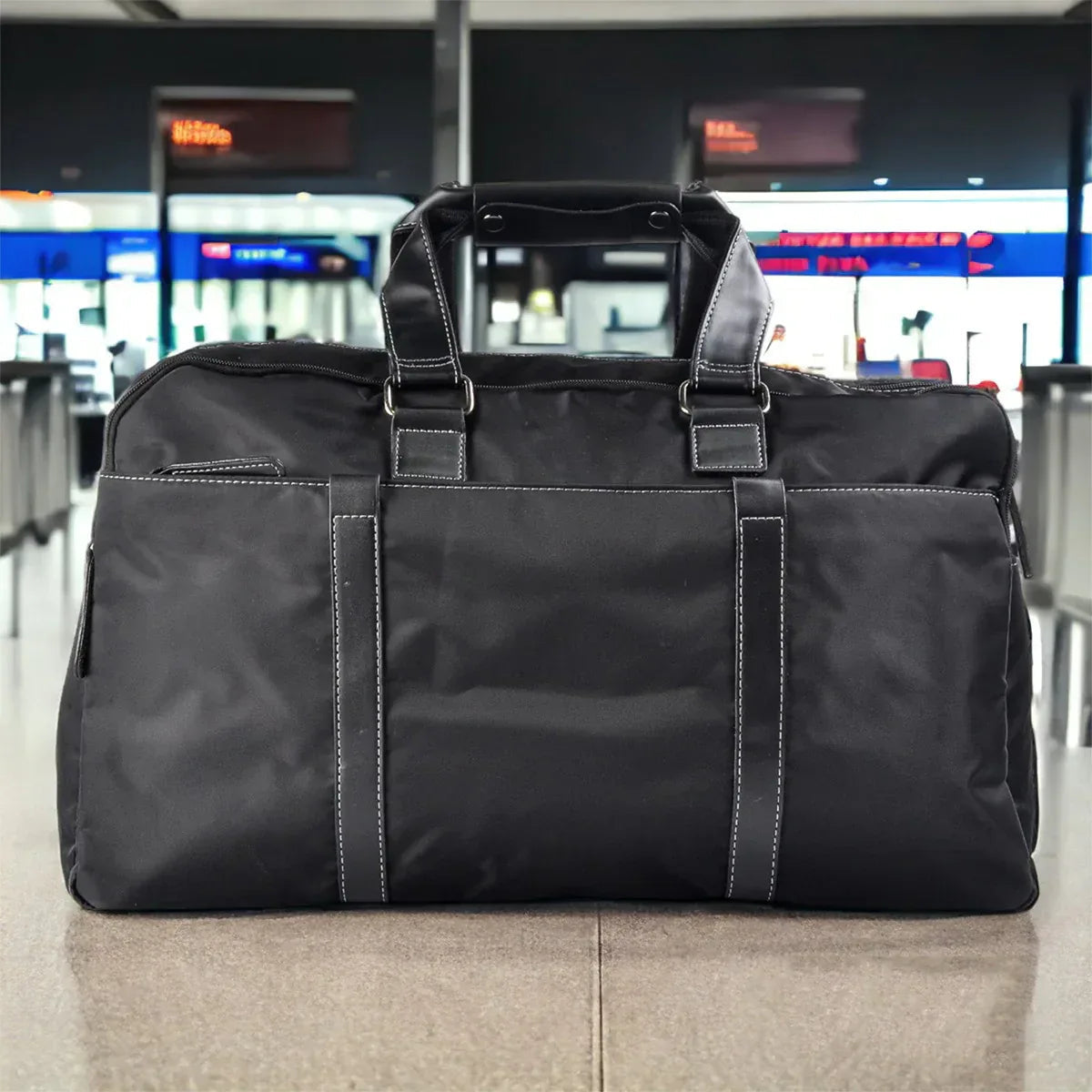 Geanta voiaj, pentru avion, Naimeed, Oxford, Negru, 50x17x30cm