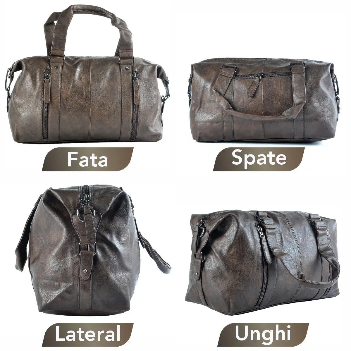 Geanta voiaj, pentru avion, piele ecologica, Naimeed , Companion, Maro inchis, 50x16x30cm