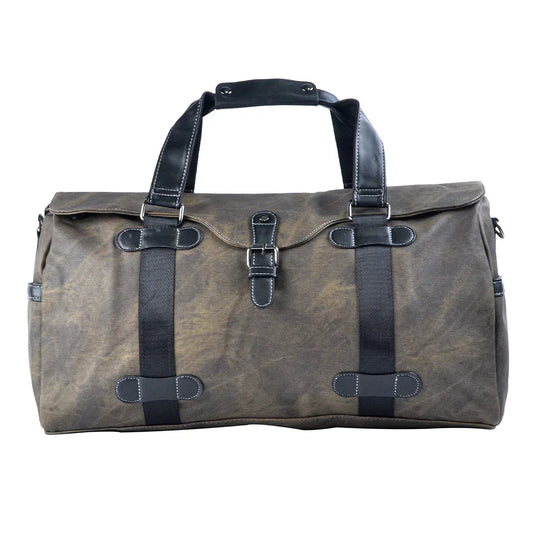Geanta voiaj, pentru avion, piele ecologica, Naimeed, Companion, Verde militar, 50x20x30cm