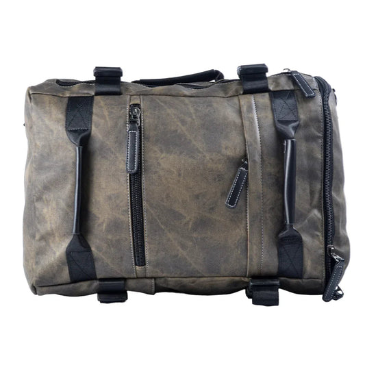 Geanta voiaj, pentru avion, piele ecologica, Naimeed, Companion, Verde militar, 45x15x30cm