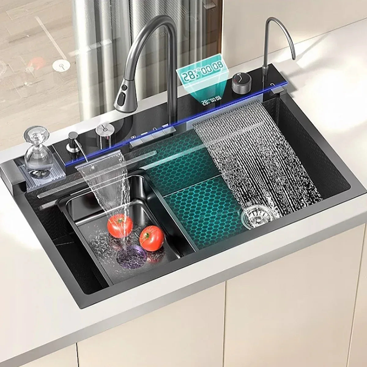 Chiuvetă bucătărie multifuncțională Smart Cuisine Naimeed D6743 – descriere detaliată