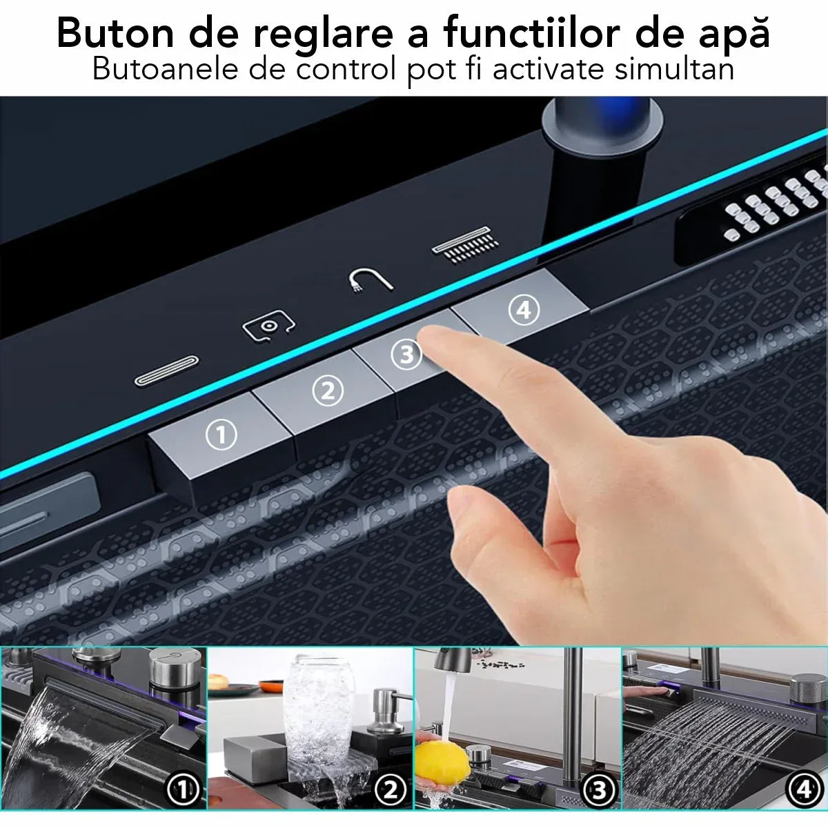 Chiuvetă bucătărie multifuncțională Smart Cuisine Naimeed D6743 – descriere detaliată