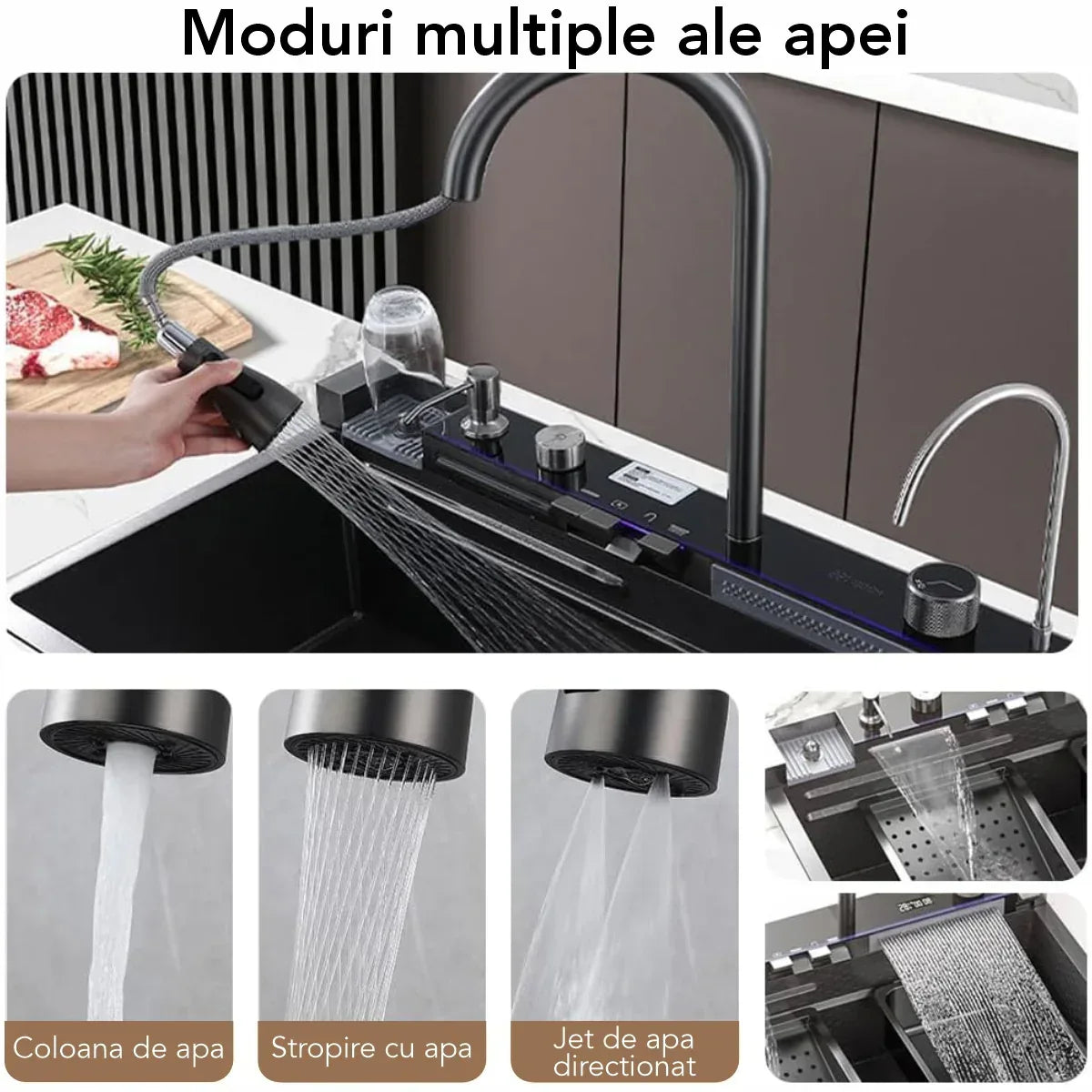 Chiuvetă bucătărie multifuncțională Smart Cuisine Naimeed D6743 – descriere detaliată