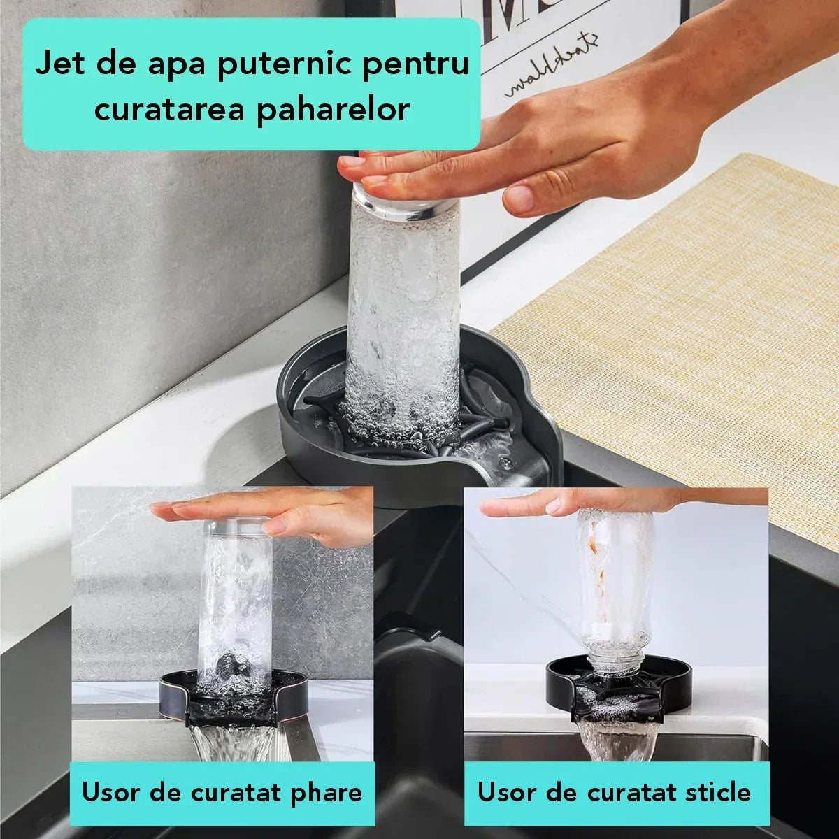 Chiuvetă bucătărie multifuncțională Naimeed D6748 – inox, accesorii incluse, gri, 75 cm