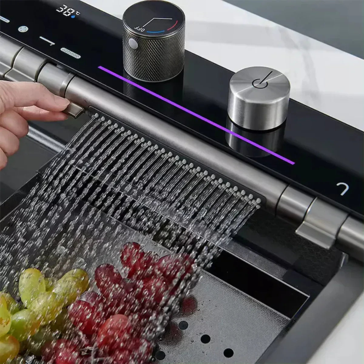 Chiuveta multifunctionala Smart Cuisine, cu accesorii incluse, Naimeed, functii multiple, otel inoxidabil, Gri, 210x750x460mm