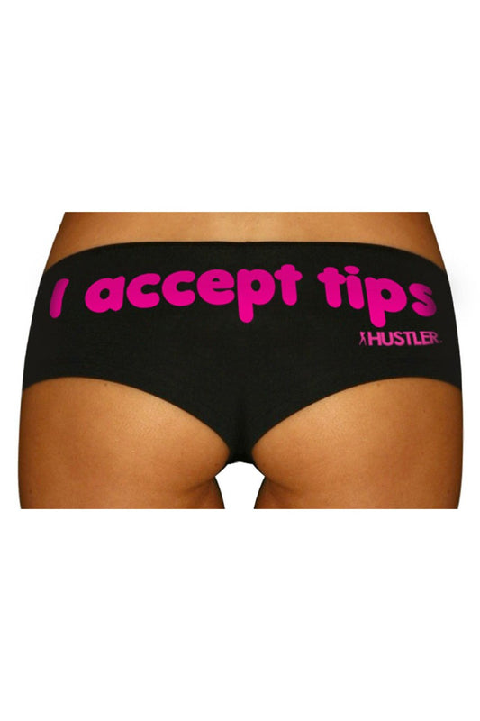 Chiloți Hustler Screen Print „I Accept Tips” – HSP-05 | Lenjerie intimă sexy