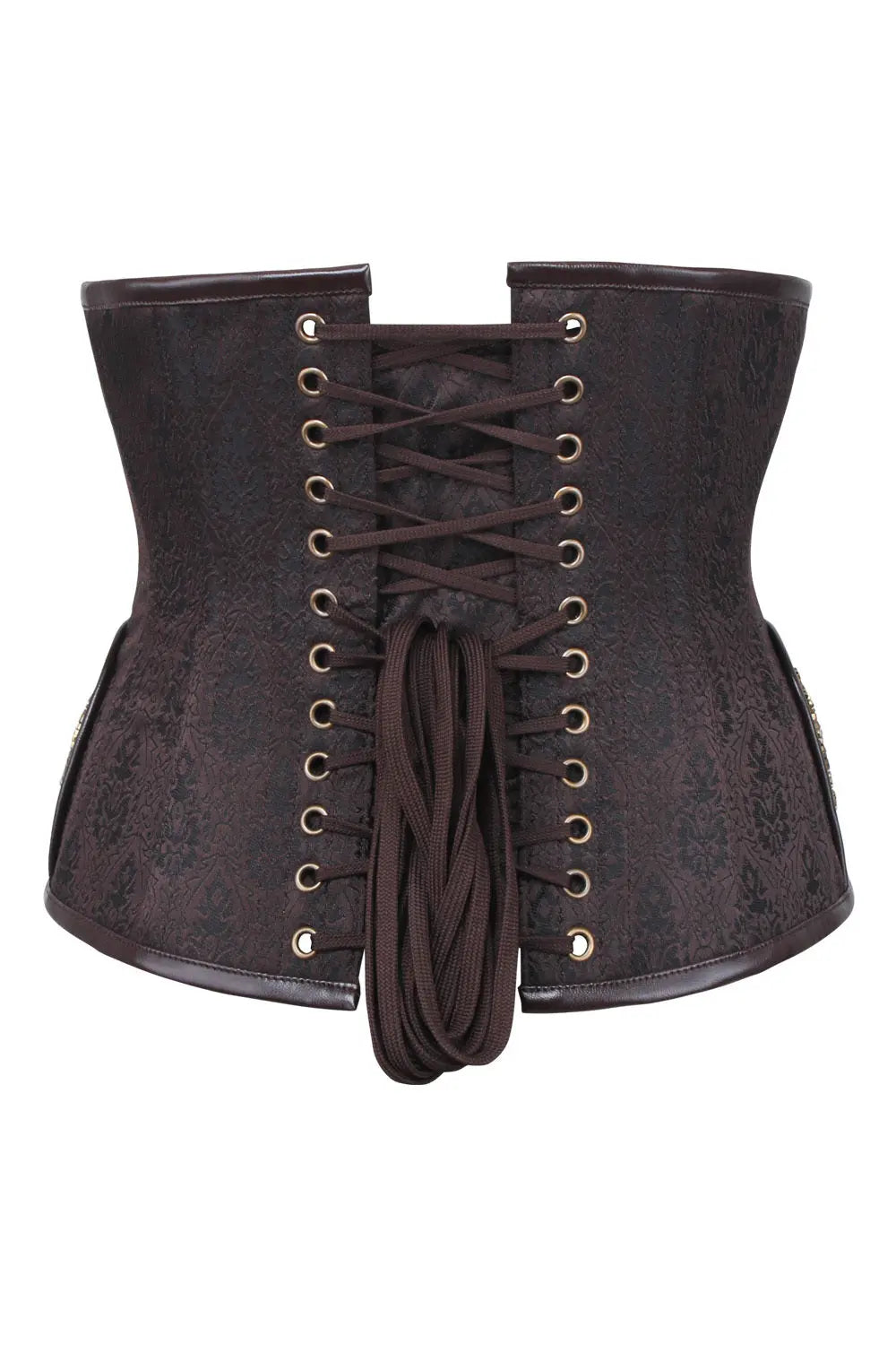 Corset Underbust Brown Jodean Embroidery