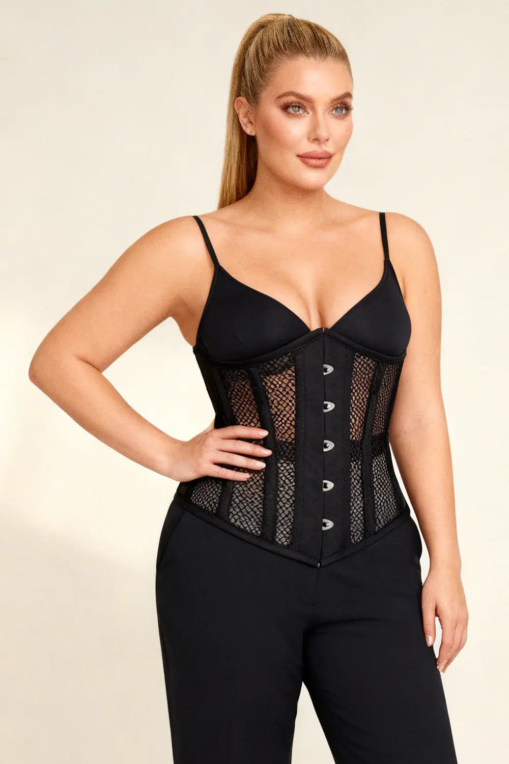 Corset Underbust Negru Midnight Hetty Luxe Noir